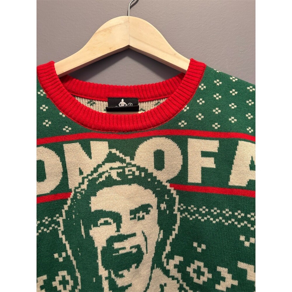 Elf Movie Son of a Nutcracker Ugly Christmas Sweater Men's L Green Red - Picture 4 of 7
